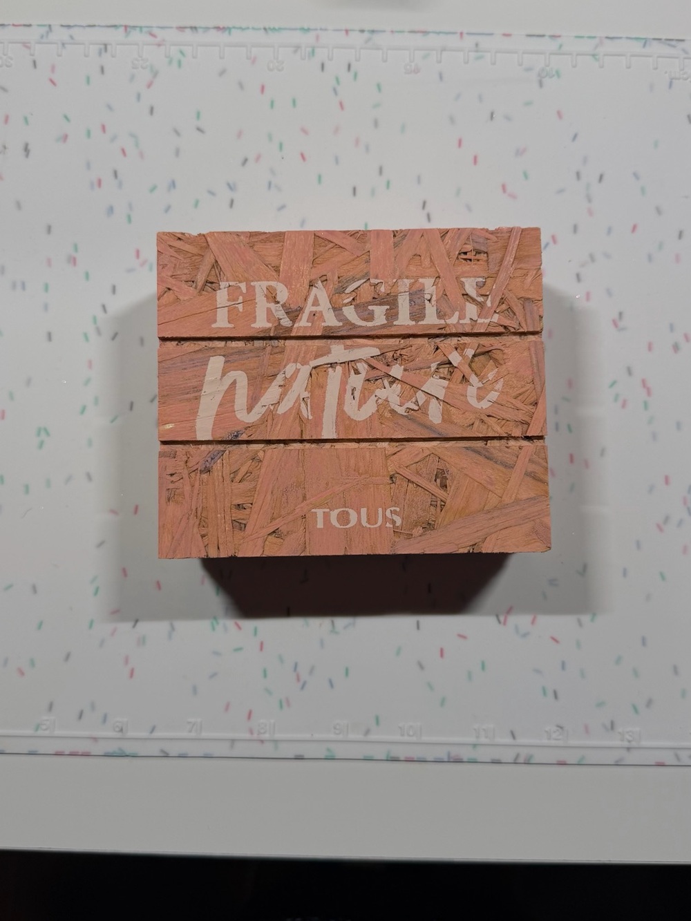 TOUS Wood-Style 'Fragile Nature' Wall Plaque in Terracotta